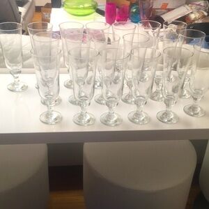 Beautiful Clear Tall Pedestal Glass